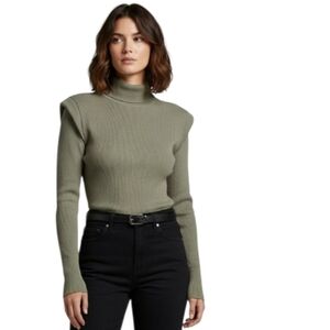 Olive Green Mockneck Sweater